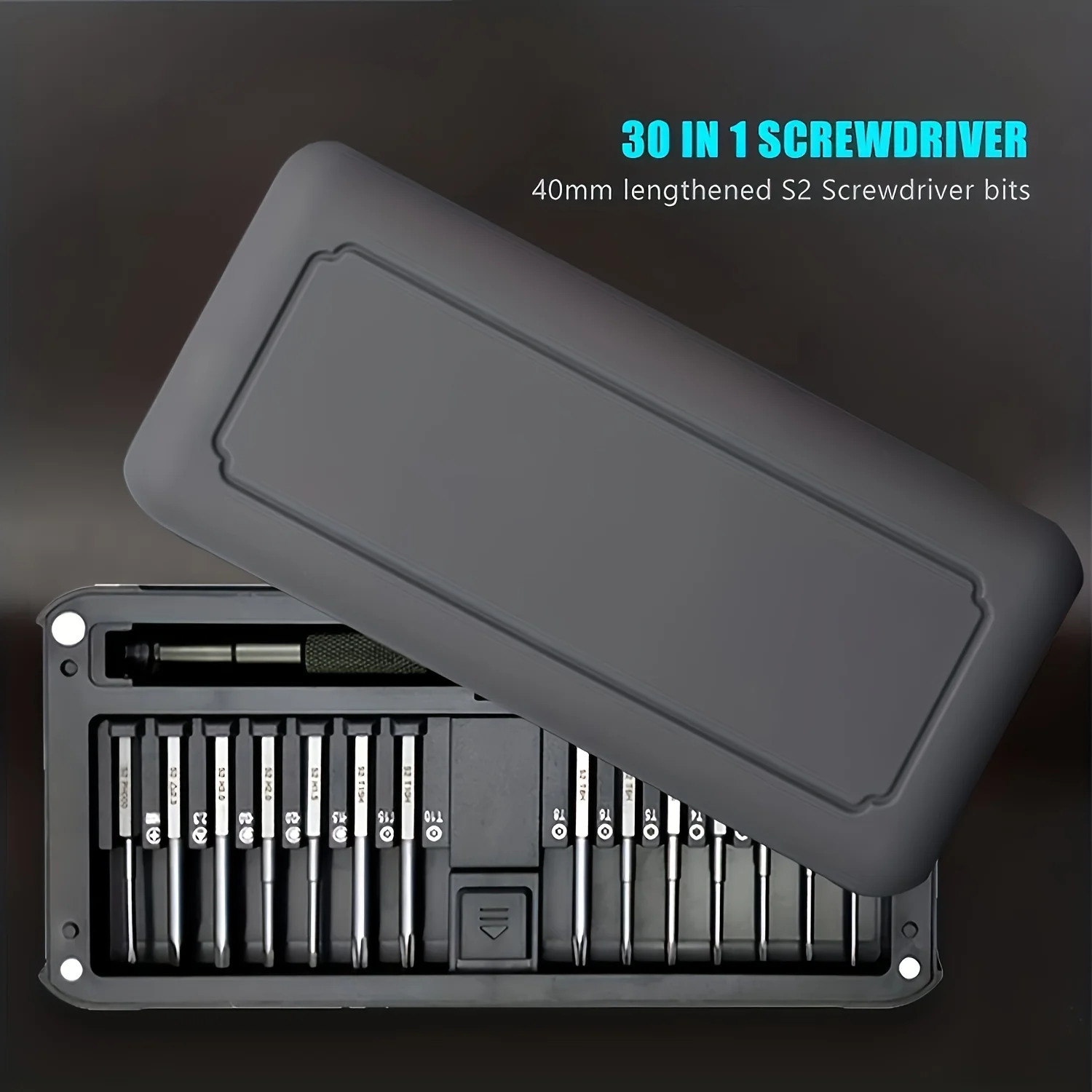 Precision Screwdriver Set 30 in 1 Magnetic Repair Kit with 28 PCS 40mm Extra Long S2 Steel Screw Driver Bits Electronic Tool Kit