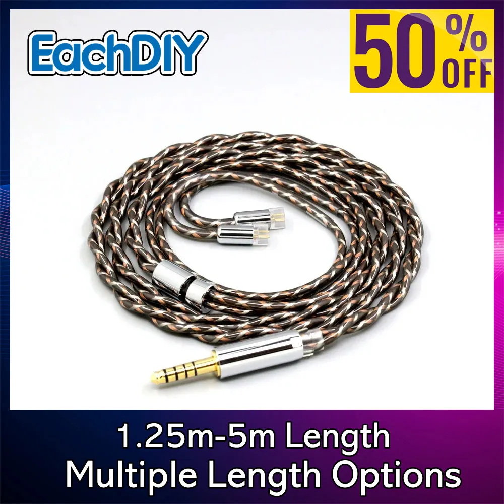 

Кабель для наушников 7n OCC Shielding TypeX 25AWG Litz для UE11 UE18 pro QDC Gemini Gemini-S Anole V3-C V3-S V6-C 0.78mm 2pin 8913
