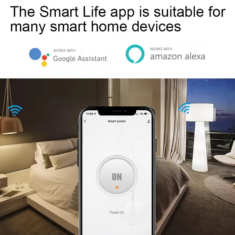 Tuya-家庭用Wi-Fiスマートプラグ,Alexa, Yandex, Alice,電源モニター,スマートライフアプリ,リモコン,電源ソケット