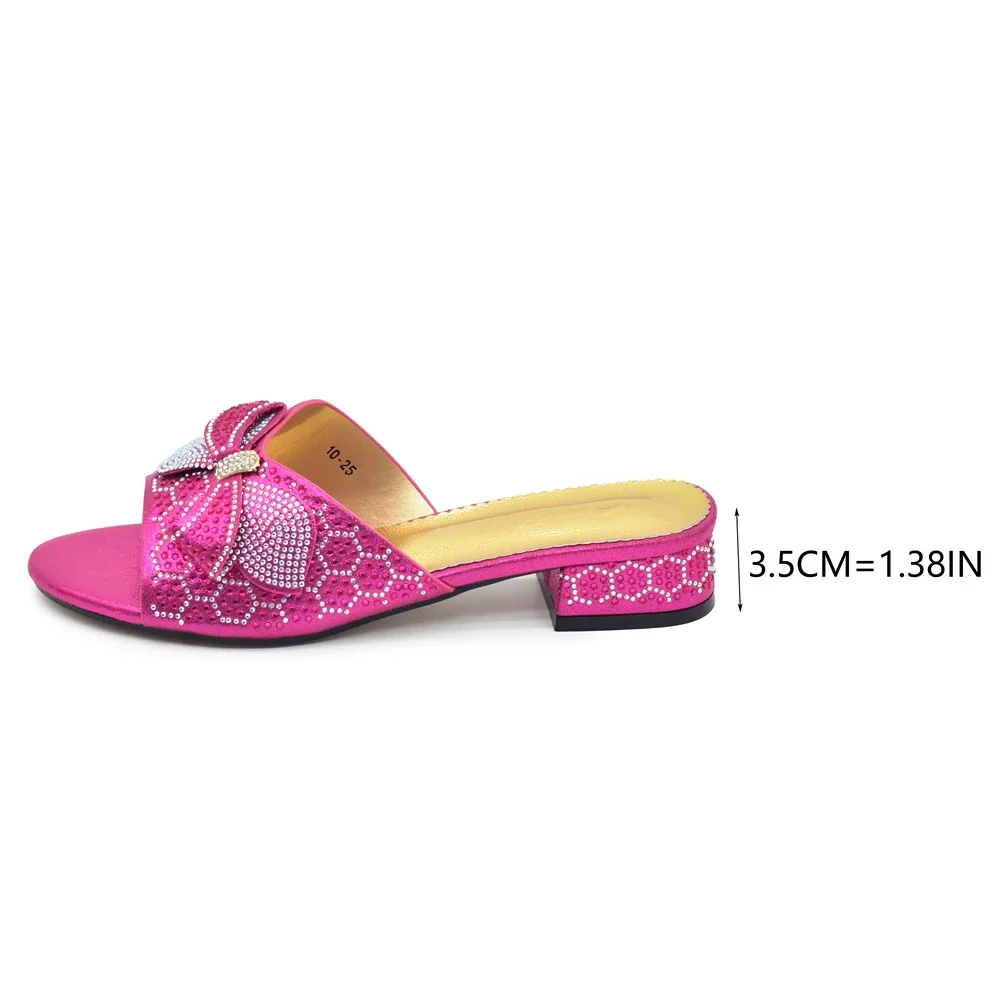 Mais recente marca designer de cristal grande arco salto baixo feminino strass bowtie sapatos casamento tamanho grande italiano elegante bombas festa