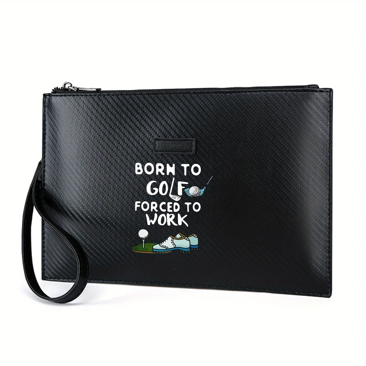 Born Golf Forced Work Shoes Ball Club Elegant Printed PU Men's Handbag Fashionable and Practical for Everyday Carry