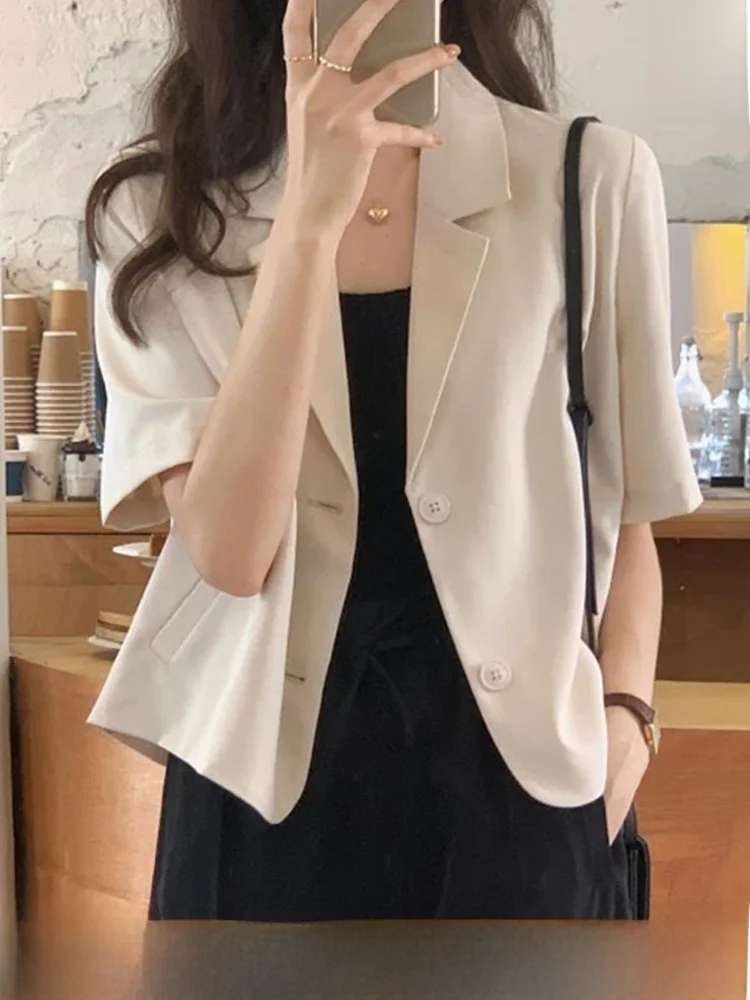 

ort Sve Костюм Jaet Женское летнее облегающее тонкое повседневное пальто на пуговицах Pure Color Повседневная верхняя одежда