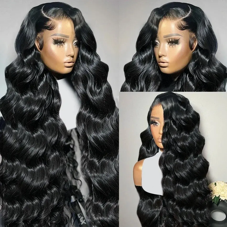 Rosabeauty Body Wave 13X4 Transparent Lace Front HD 13X6 Lace Frontal Human Hair Wigs 5x5 Glueless Water Wave Wig 250 Density