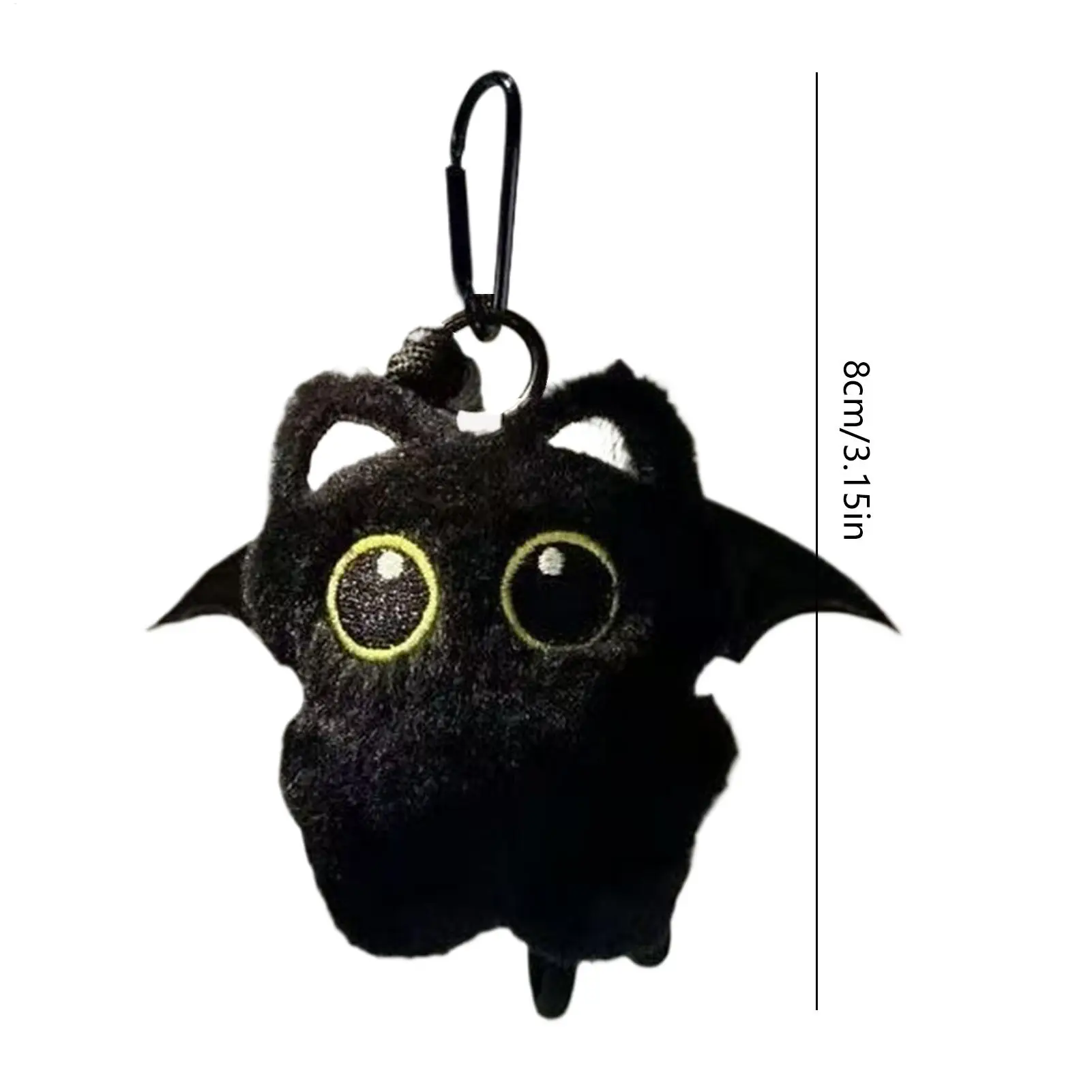 LLavero de peluche de gato, llavero de gato negro, bolso de felpa, llavero con dije, accesorios para mochila, bolsos de mano, coleccionistas de coches para niños