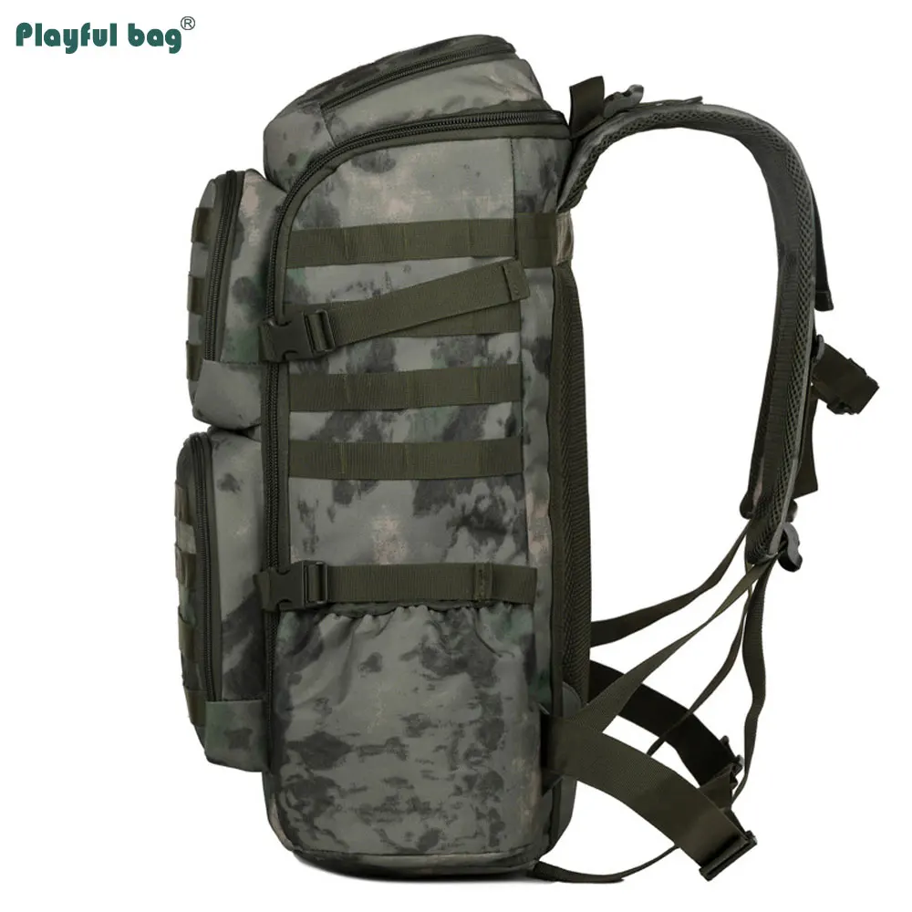 Imagem -05 - Camo Montanhismo Mochila para Homens Bolsa de Esportes Mochila de Viagem Molle Tático Multifuncional Grande Capacidade Ava224