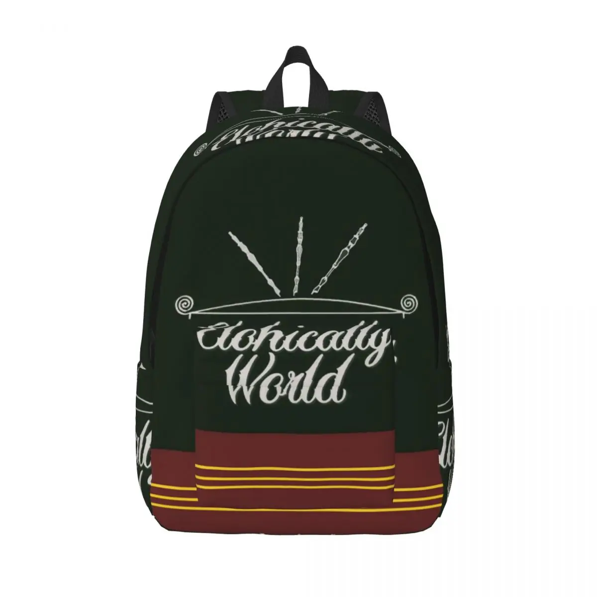 

Elohically World Colors Emerald Student Backpack School Bag Hiking Travel Daypack for Men Women Boys Girls Bookbag Shoulder Bags