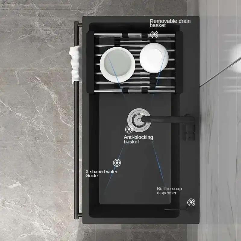 قوس حوض الخضار المتكامل مع أحواض المطبخ الفولاذ المقاوم للصدأ حوض غسيل الأطباق الكبير الطابق الدائمة شرفة بالوعة مزدوجة