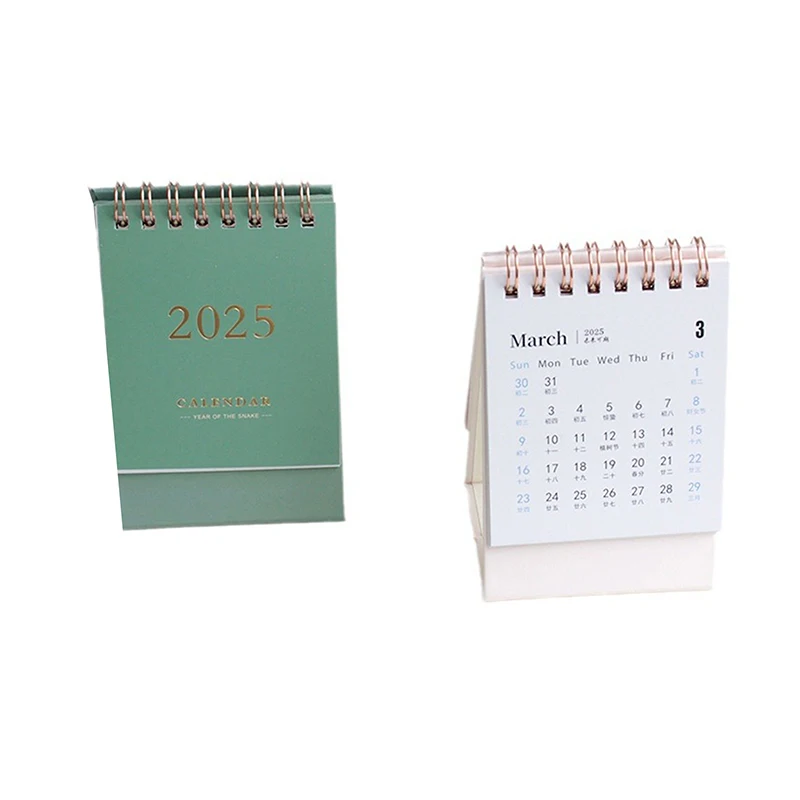 2025 Desk Calendar Cute Daily Planner Simple Solid Color Calendar Learning Goal List To-Do List Home Office Supplies