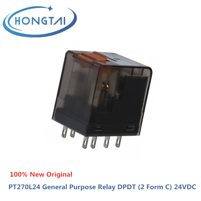 5PCs PT270L24 With LED General Purpose Relay DPDT 24VDC 8Pin PT270L24 Industrial Relays Free Shipping