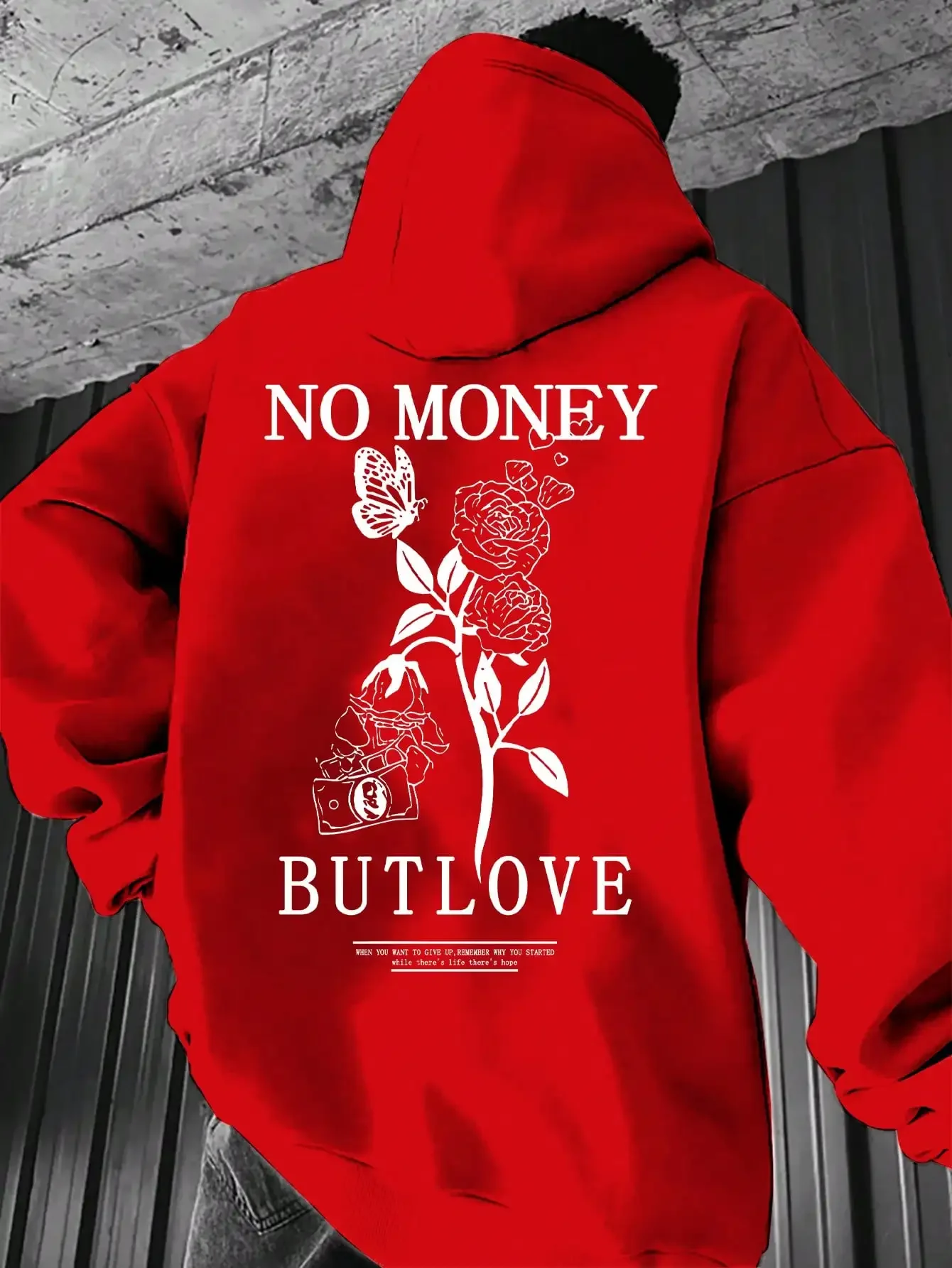 2026 Frühling und Herbst Neuer Locker Sitzender Herren-Hoodie mit Blumen- und Buchstaben-Print, Bequemer und Vielseitiger Kapuzenpullover – Detail 1