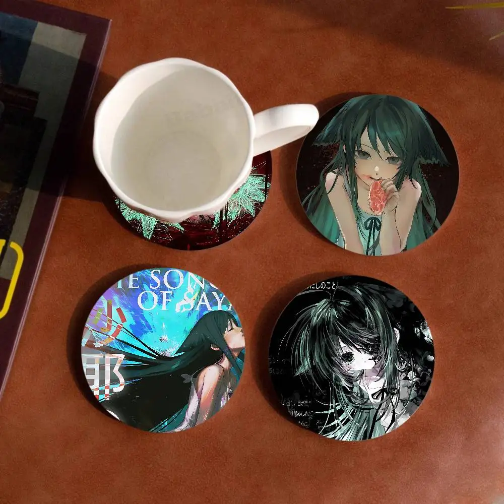 S-Saya no Uta The Song of Saya Coaster Wooden Drink Tray Suitable for Restaurants and Coffee Shops Easy To Wash and Clean