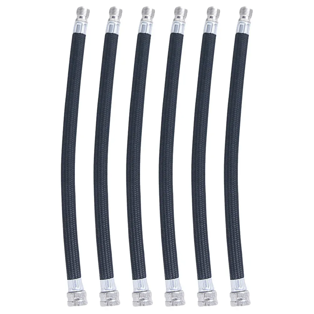 

6 Pcs Bicycle Pump Extension Tube Hose Automatic Extensions Rubber Pumps Accessories