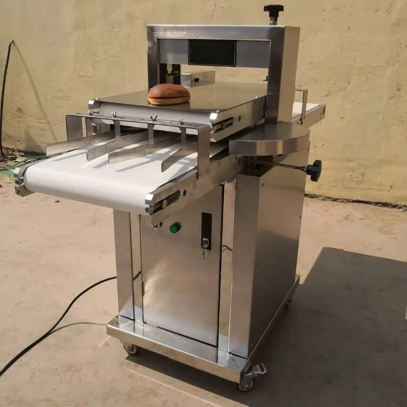 Customizable Full or Half Cut Fully Automatic Bun Hamburger Slicer Bread Slicing Commercial Toast Cutter Machine