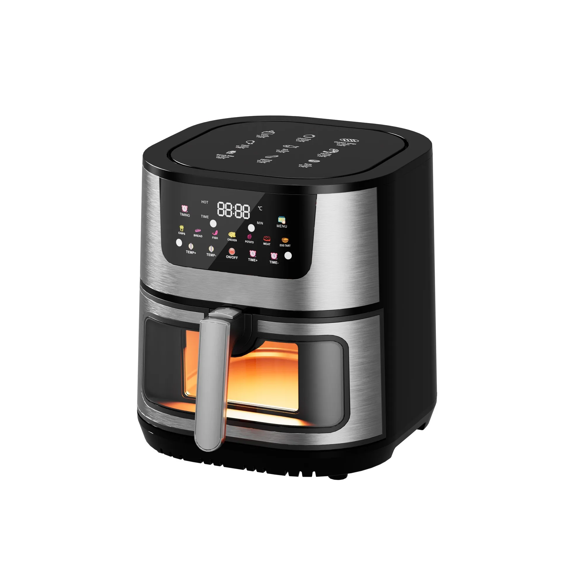 High Quality Latest air Flyer 8L 10L Visual Smart Intelligent No Oil Digital Air Fryer Electric Fryer
