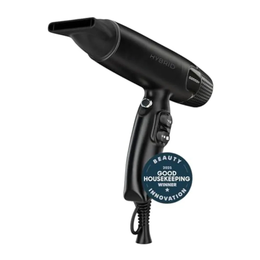 

Hybrid Professional Hair Dryer Lightweight Ionic Technology Low Noise with 2 Nozzles and Diffuser