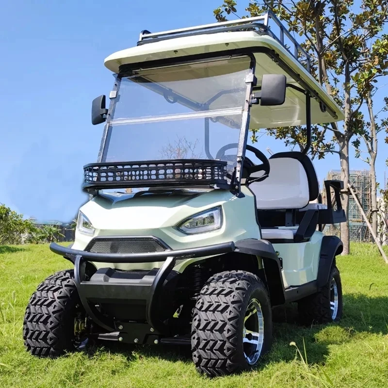 CE Approved 4 Wheel 4 Seater Electric Golf Buggy Adult Utility Vehicle Club Cart  60V 72V Lithium Battery Electric Golf Cart