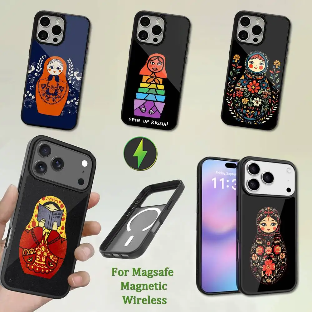 

Matryoshk Art Russian Phone Case For iPhone 13,12,11,16,15,17,14,Pro,Max,Plus,Mini, With Magsafe,Magnetic Wireless Charging