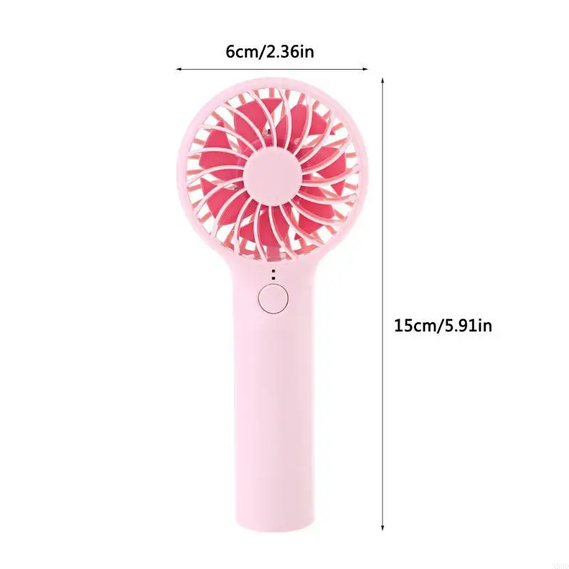 Handheld Cooling Fan 3 Adjustable Wind Speed Fan Low Noise Mini Desk Fan for Home Outdoor Camping Travel N58D