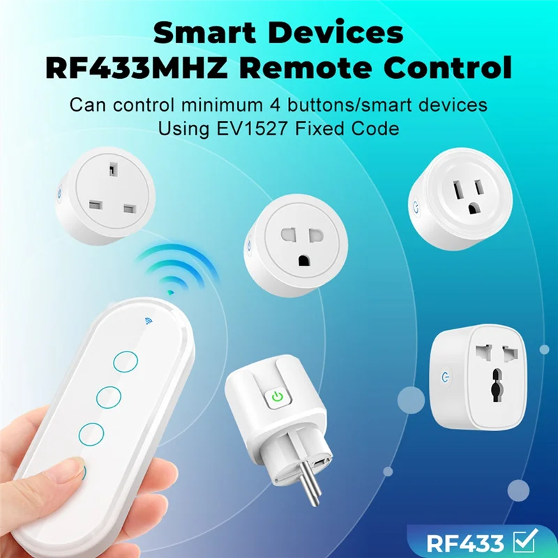 

2025 Trend Smart Home New 433Mhz 4 Key Ev1527 Coding Key Remote Control Switch Rf Transmitter Wireless Remote Control