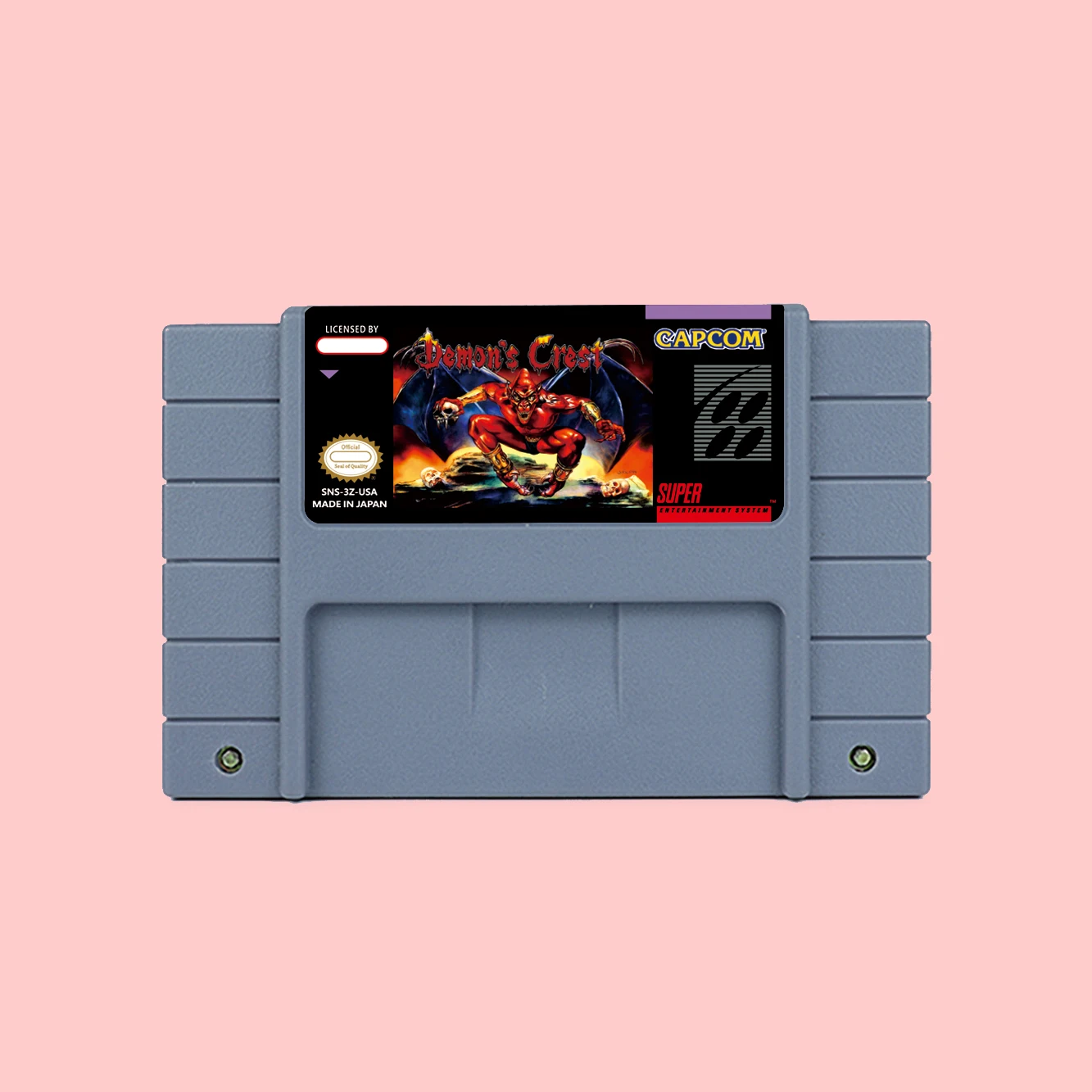 خرطوشة لعبة شيطان كريست ، SNES 16Bit ، NTSC ، الولايات المتحدة الأمريكية ، بال ، يورو ، بطاقة لوحات المفاتيح
