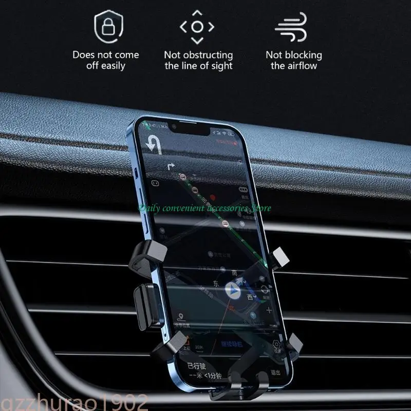 97QB Phone Holder Car Stand Stand Air Vent Roting Solder por 4-7.2 polegadas celulares