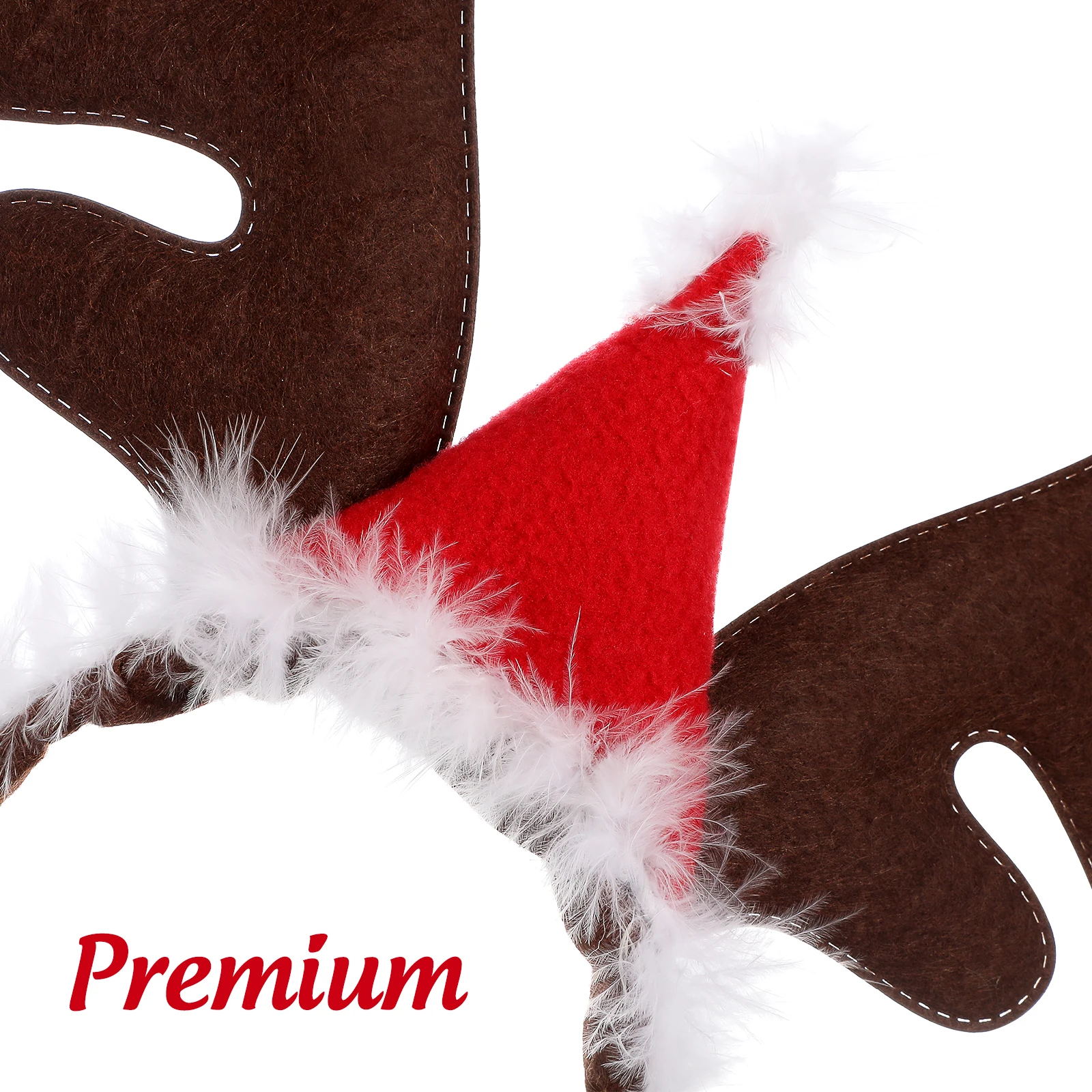 

1pc Christmas Antlers Headband Pet Dog Cat Hair Hoop Party Decoration Pet Costume Accessories Red Coffee Color Non-Deformable