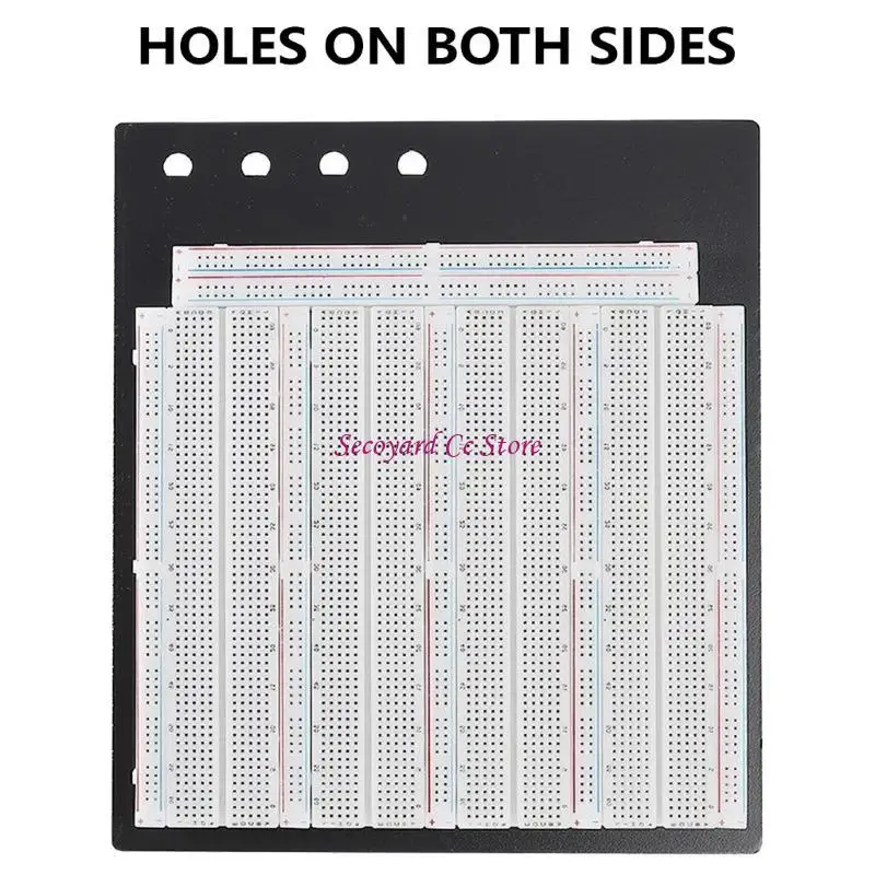 

N3UC Solderless Breadboard With 3220 Holes Phosphor Bronze Clip ZY208 MB102 4Pieces Set