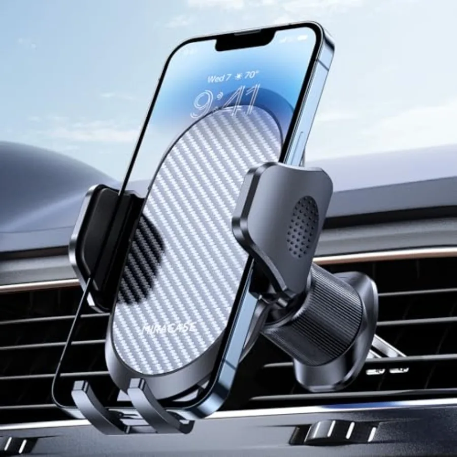 

Car metal hook phone holder, stable air vent mount for universal navigation