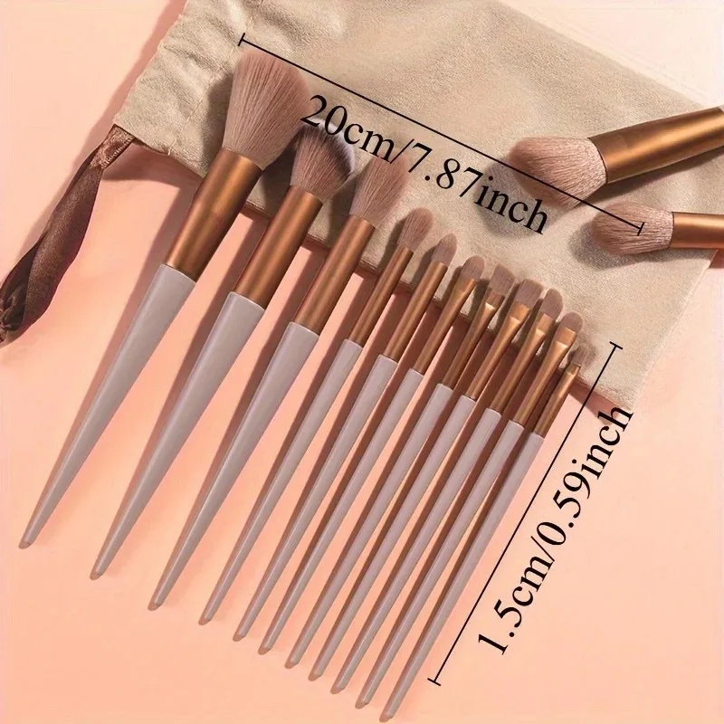 13-teiliges Kosmetikpinsel-Set für Damen – Vollgesichts-Make-up-Werkzeuge mit weichem Mischen und Puderpinseln