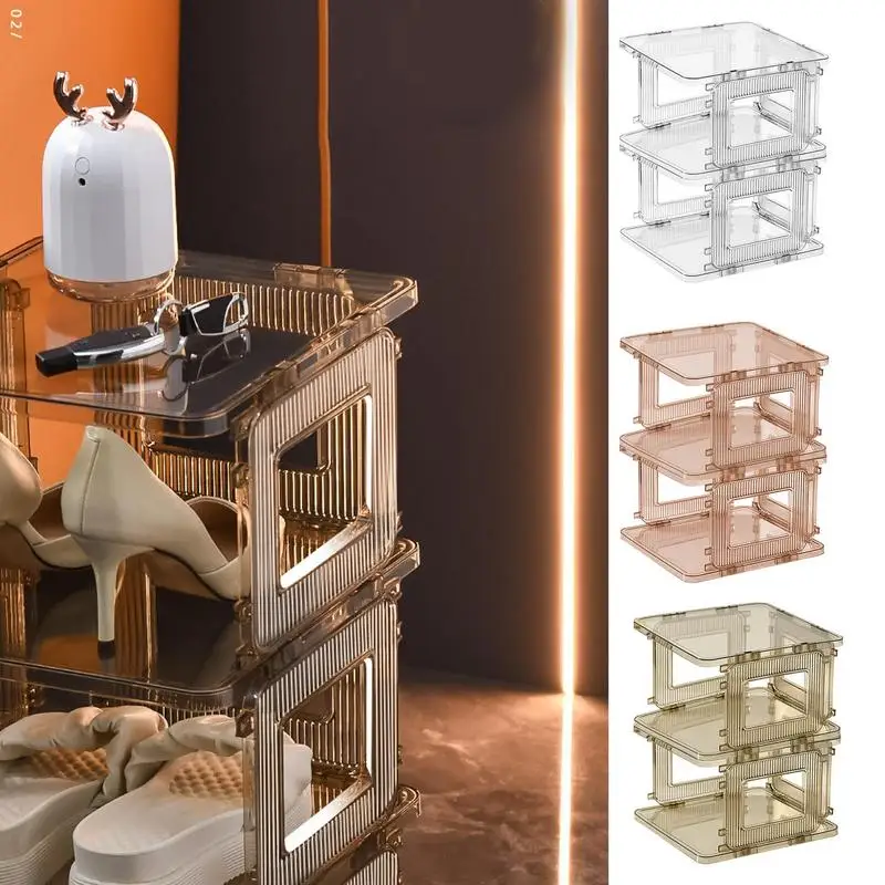 

Multi-Layer Stackable Shoe Rack Storage Organizer Space Saving Cabinet Small Shoe Rack For Dorm Entryway Bedroom Living Room