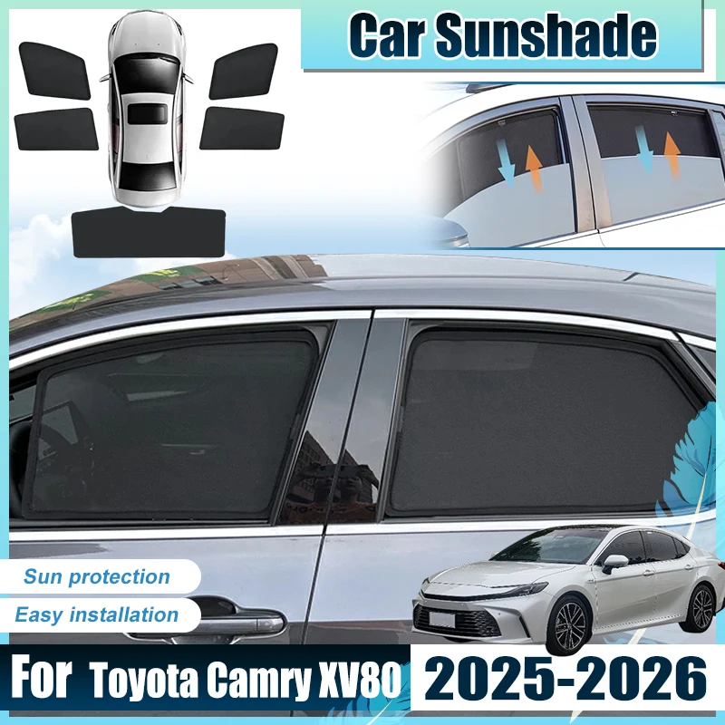 

For Toyota Camry XV80 2025 Accessories 2026 Car Front Rear Window SunShades Covers Anti UV Visors Heat light Mesh Shield Parasol