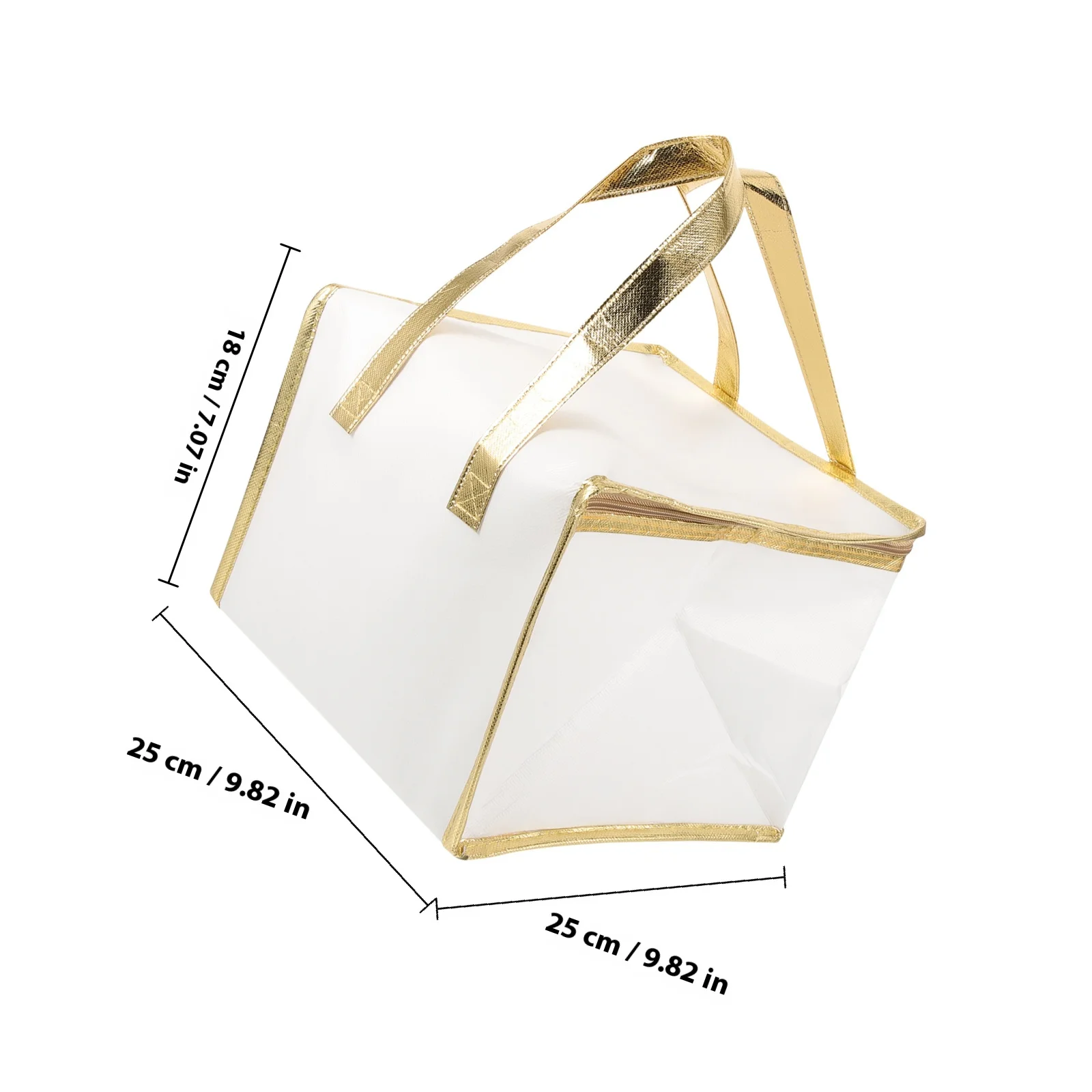 2 قطعة أكياس معزولة حقيبة غداء ممتازة مع مقبض حقيبة تبريد سعة كبيرة لتوصيل الطعام نزهة الناقل الحراري #6