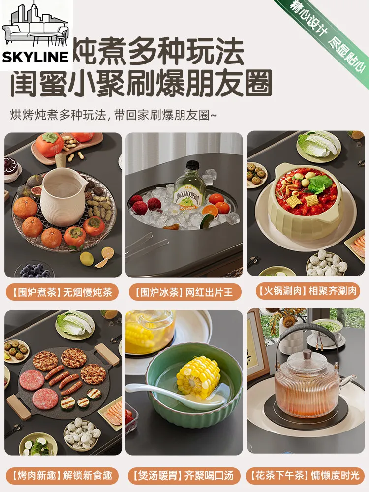 Balcony small table and chair three-piece tea drinking light luxury solid wood small tea table and chair combination