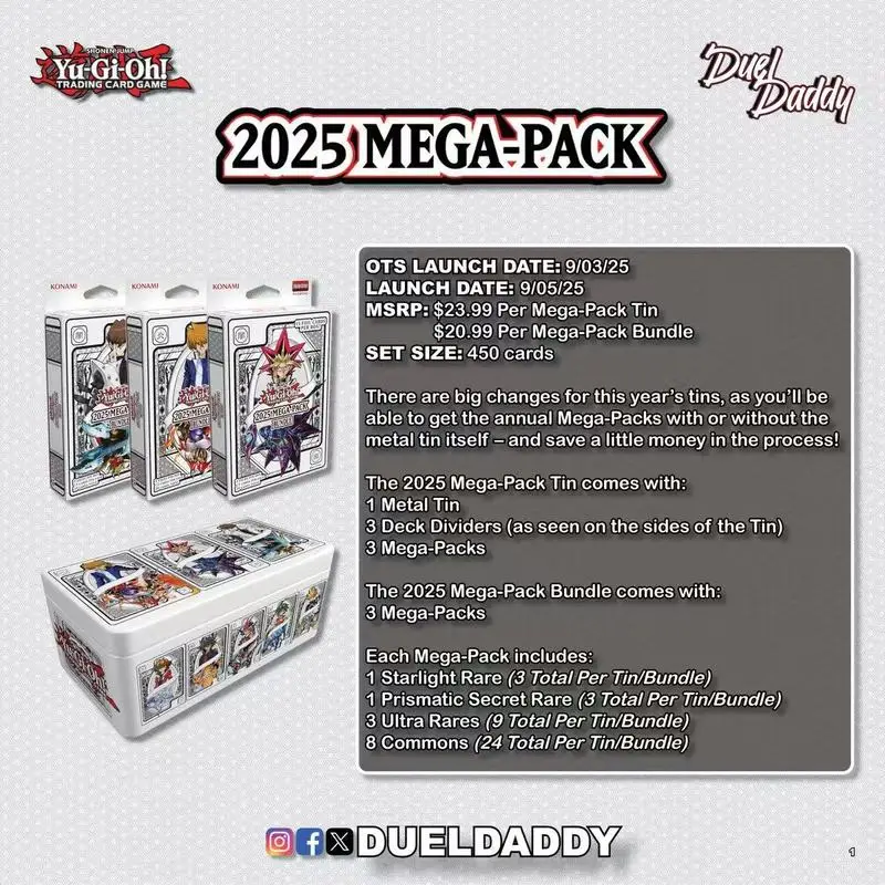 Originales offizielles Kartenspiel: Duel Monsters OCG TCG Mp25 Mega Tin Sammelkartenspielzeug Anime-Figuren Kindergeburtstagsgeschenke auf Lager