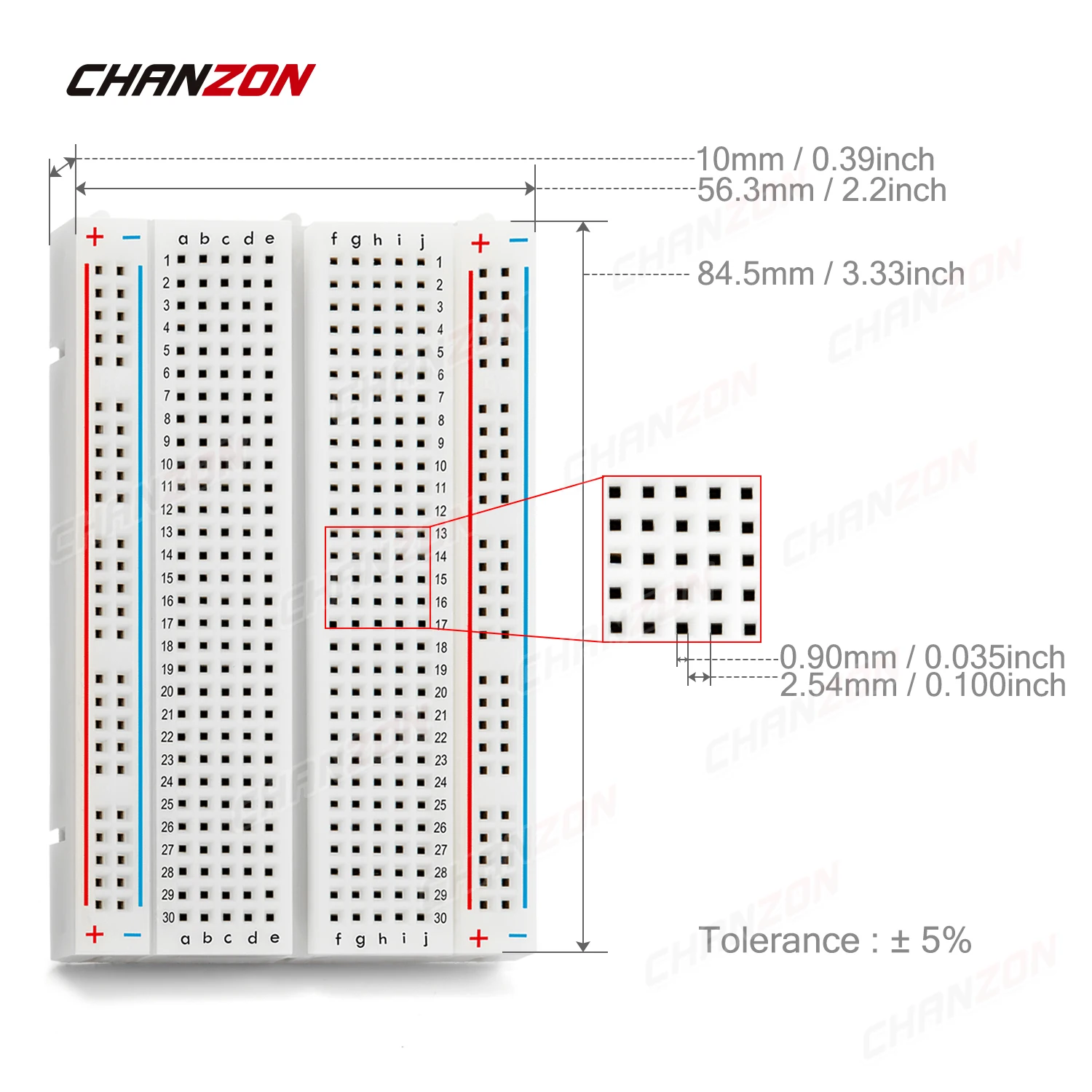 1pc Solderless Breadboard 400 Tie Points BB-801 Prototype Universal PCB Jumper Test Bread Board for Arduino Proto Raspberry Pi