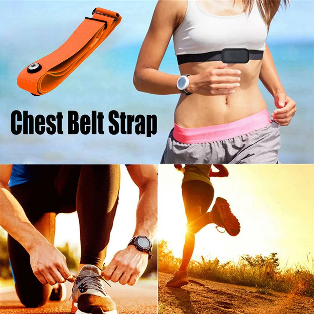 Heart Rate Belt Chest Strap for Mount Heart Rate Sensor Monitor Elastic Soft Strap Band Red