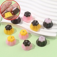 2/8/14pcs Multicolored Pudding Shaped Pendant, DIY Necklace Earrings,for Valentine's Day Christmas Thanksgiving Gift Accessories