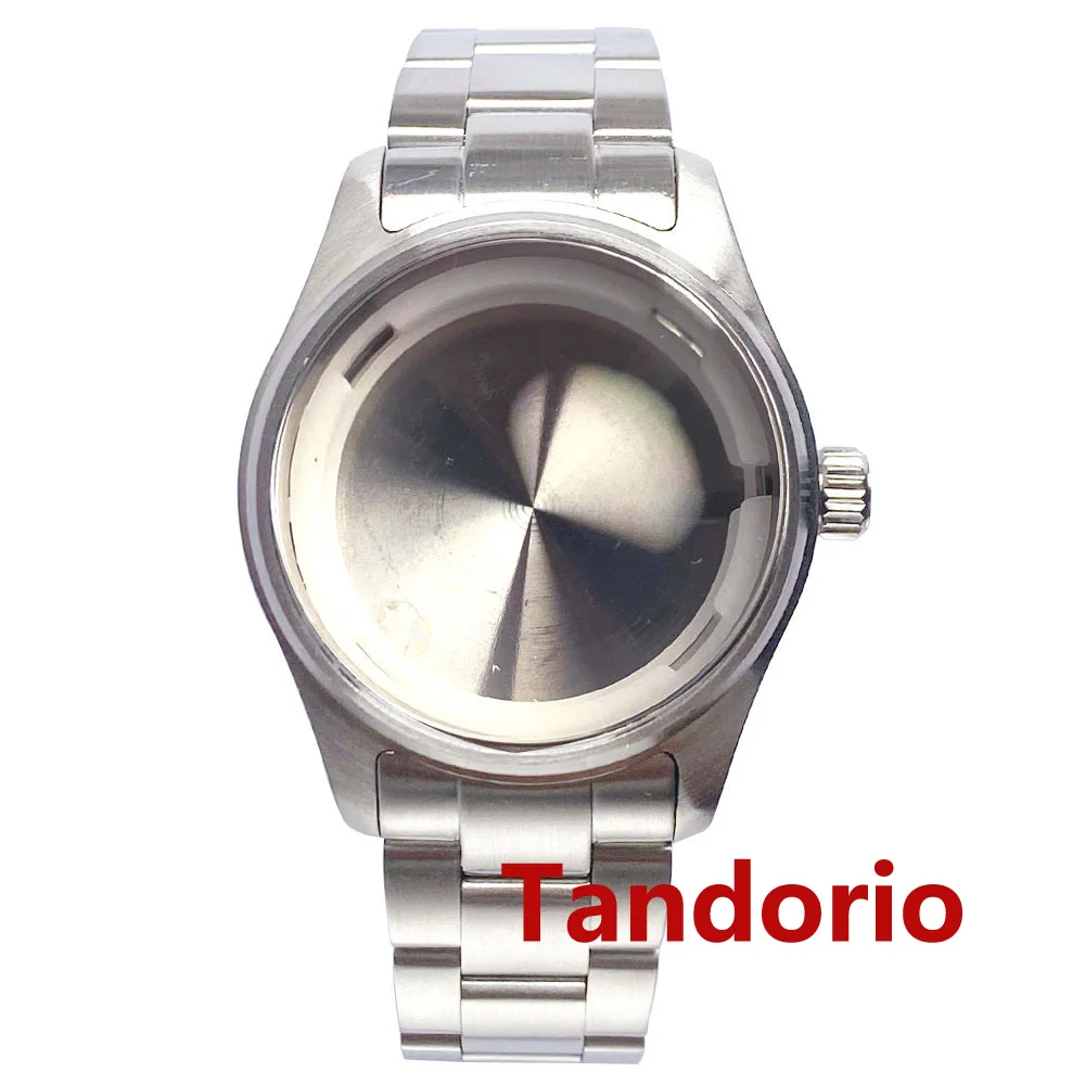 Caixa de relógio piloto em aço inoxidável, vidro safira, movimento automático, Solid Back, 20ATM, 39mm, NH34, NH35, NH36A