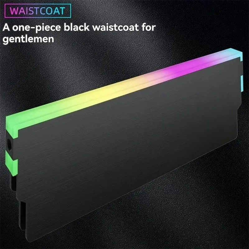 

Stylish-ARGB Divine Light Synchronous Desktop Memory Module Cooling Vest Glowing DIY Decorative Shell