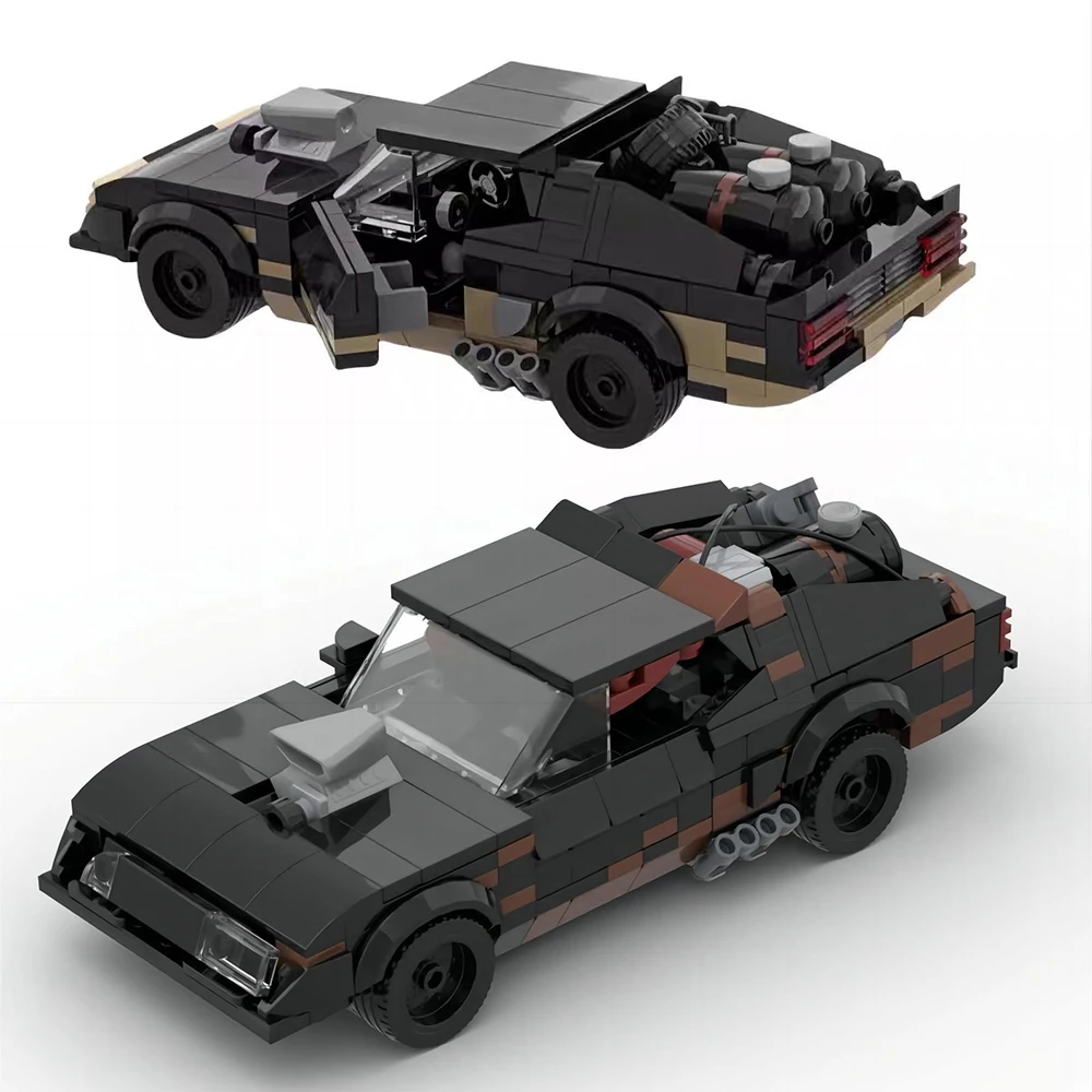 MOC Bricks Technical Car Movie Mad Max V8 Model Building Blocks Interceptor Muscle Car 8 stud Vehicles Puzzle Toys Children Gift
