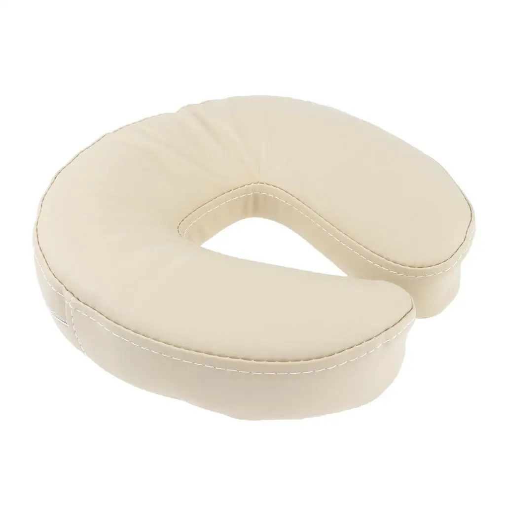 1 Piece Comfortable Sponge U Shape Face Down Pillow Neck Support Cradle Cushion Pad for Massage Table Salon Bed, 26 x 25 x 7 cm