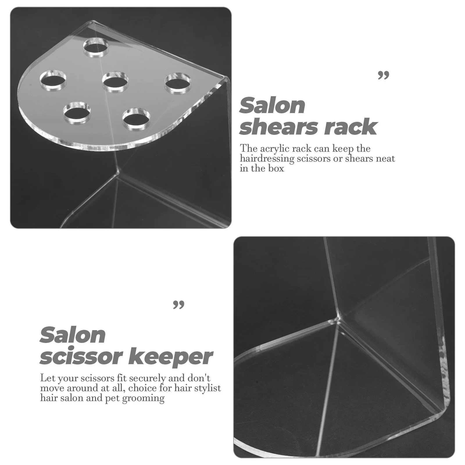 Acryl Schere Halter Rack Friseursalon Langlebig Organizer Desktop Scheren Keeper Friseur Werkzeuge Fall Schere Halter