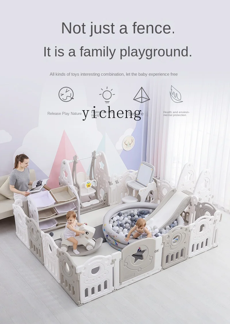 Tqh Kinderspiel zaun Baby Indoor Home Krabbel matte Boden Kleinkind Sicherheits zaun Paradies