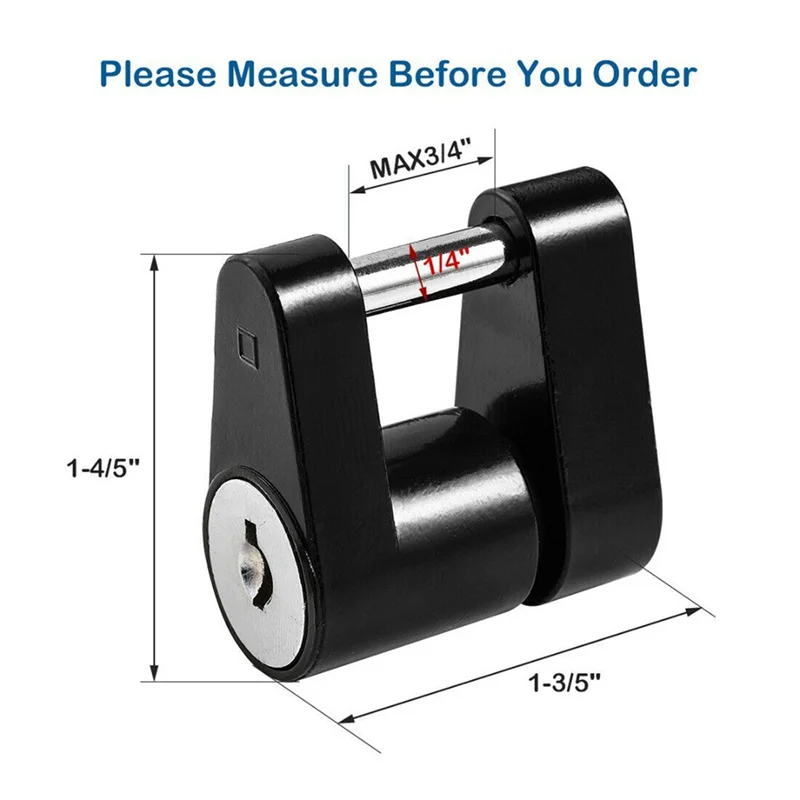 Anti-theft Trailer Hitch Lock Trailers Coupler Padlock Hook Connector Tongue Locks Hitch Security Protector Zinc Alloy