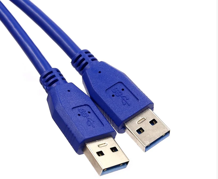 2 pcs double head usb data cable USB3.0 male to public computer tablet mobile hard disk box connecting cable A-A data cable