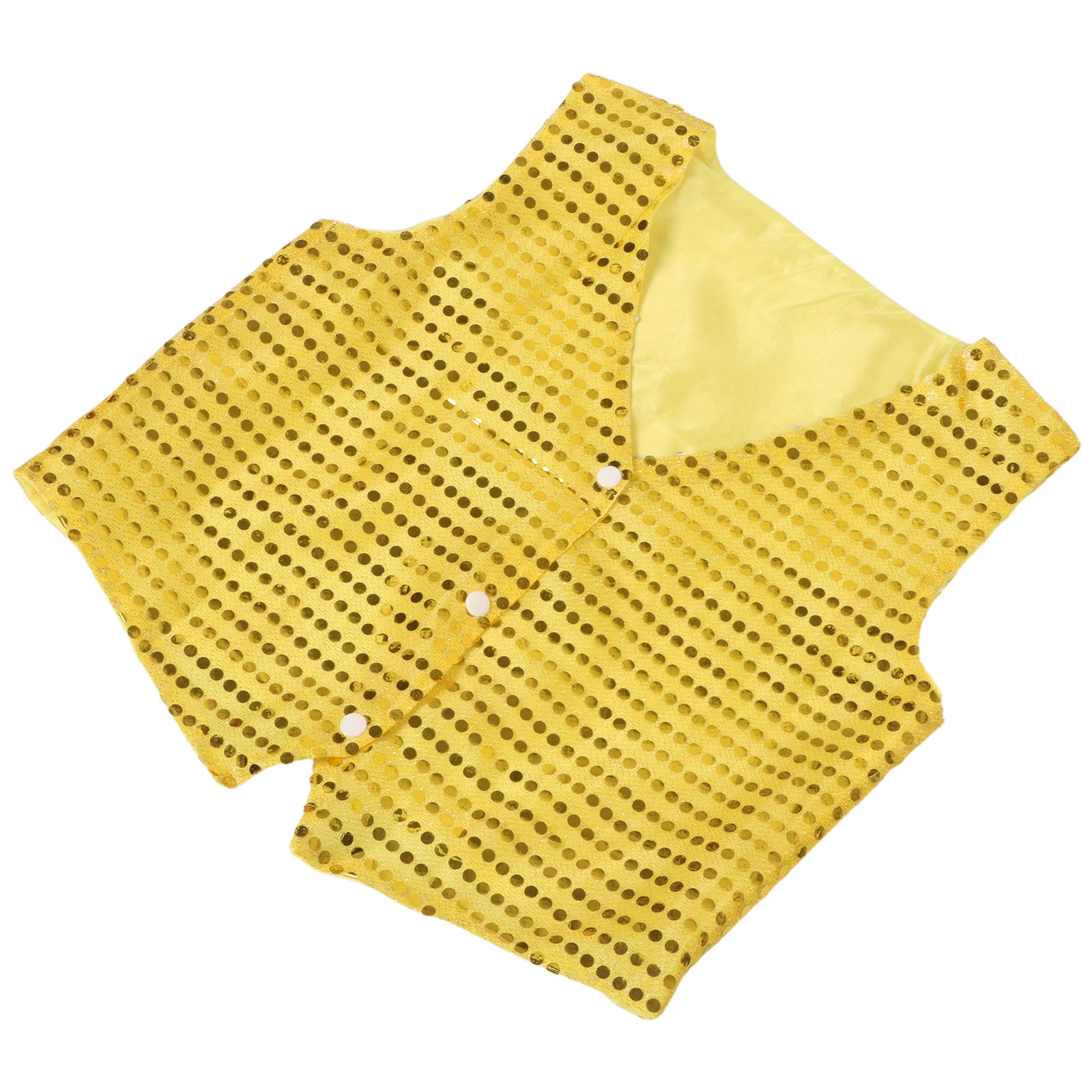 

130cm Kids Boys Girls Sequin Waistcoat Shiny Dance Vest Hip Hop Prom Performance Costume Party Clothes Disco Vest