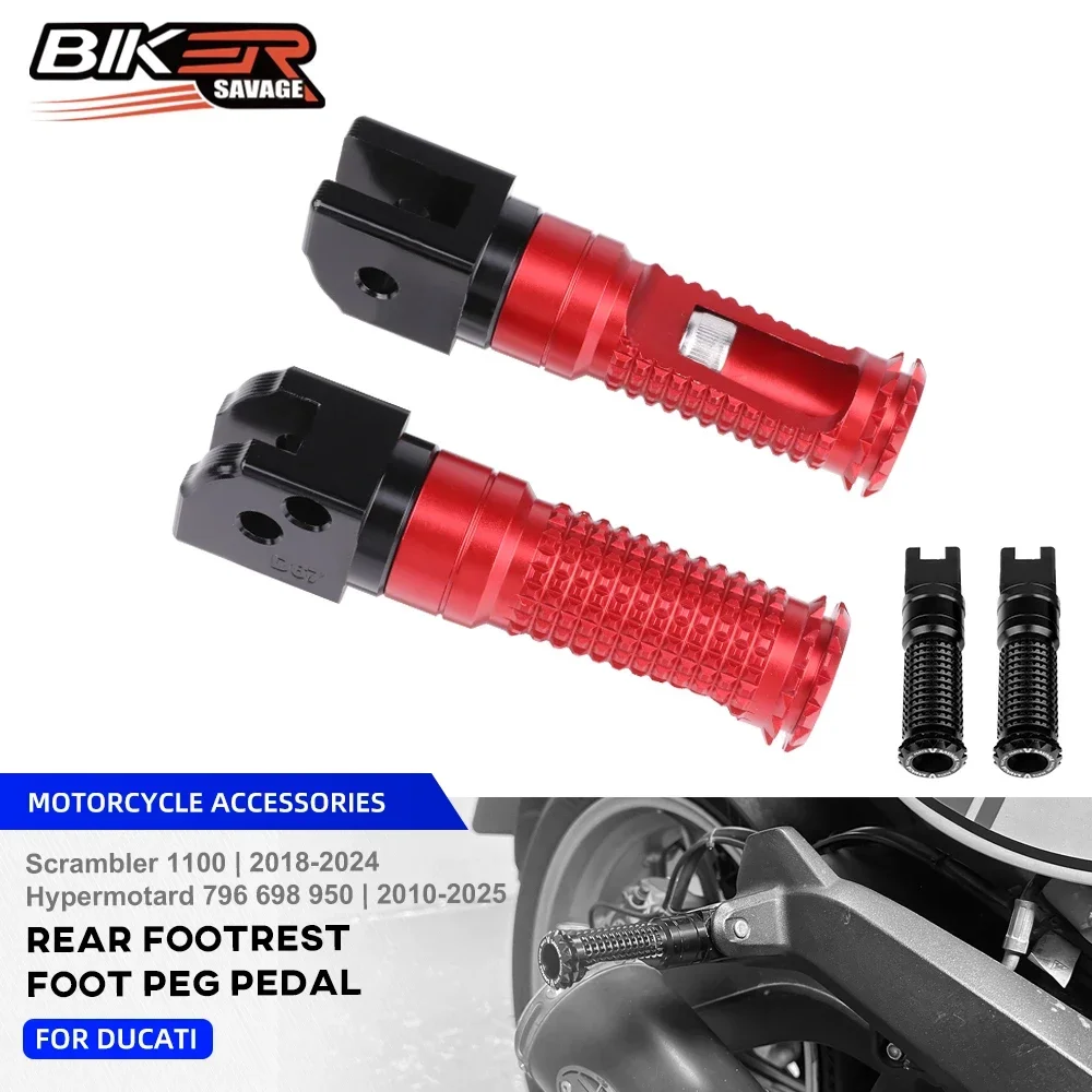 

For Ducati Hypermotard 698 796 950 Mono /SP/RVE Footrest Foot Pegs Rest Motorcycle Rider Pedal Footpegs Platform Accessories