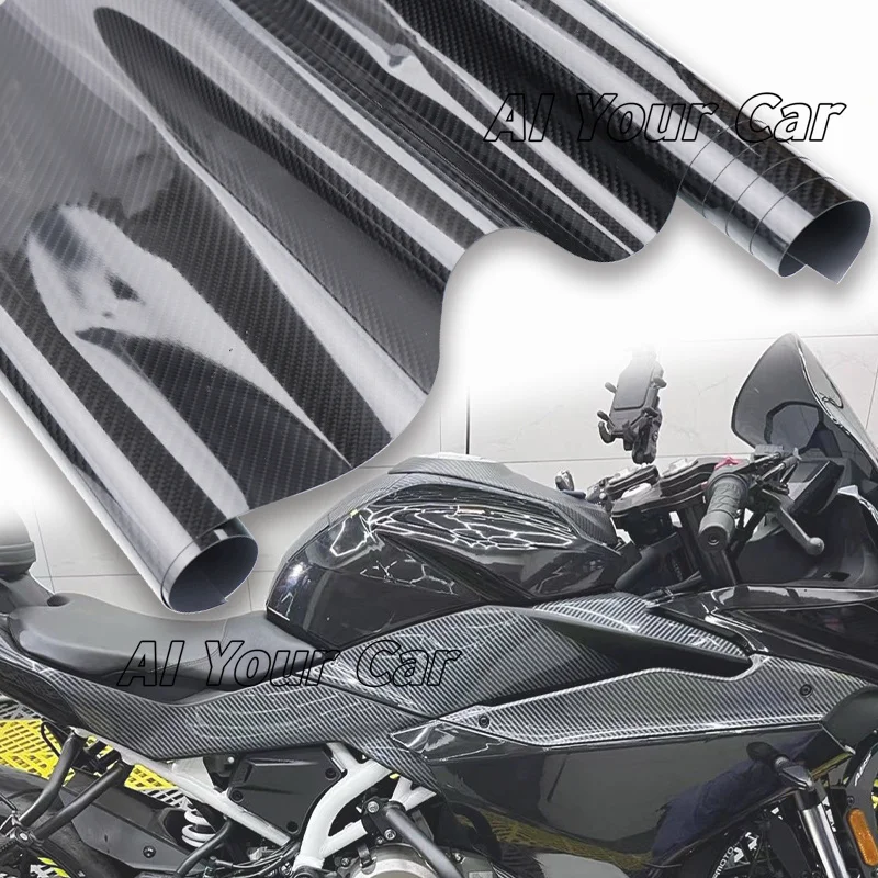 

Глянцевая черная виниловая пленка 6D из углеродного волокна для мотоцикла и автомобиля, пленка для S1000RR F900XR mt07 PCX125 z900 Nmax v2, аксессуары для модификации