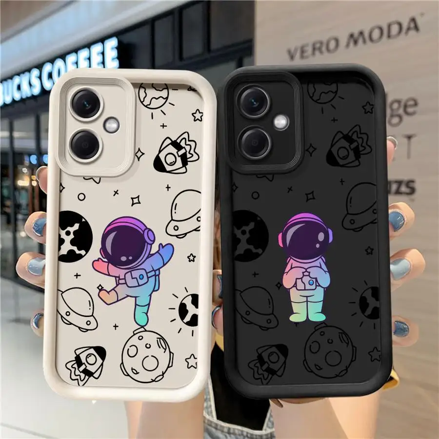 Cute Astronaut Phone Case for Xiaomi Redmi Note 11 Pro 5G 12S 11S 12 13 11 Pro Plus 10S 10 Pro 13 5G Capa Coque Cover