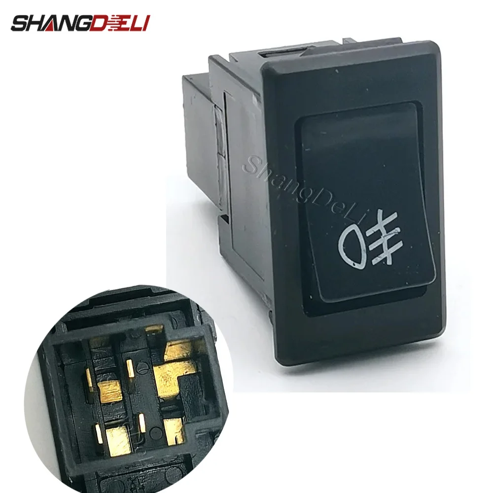 4Pin Rear Fog Lamp Push Button Switch Rear Bumper Light Control Replacement For Mitsubishi Pajero V31 V32 V33